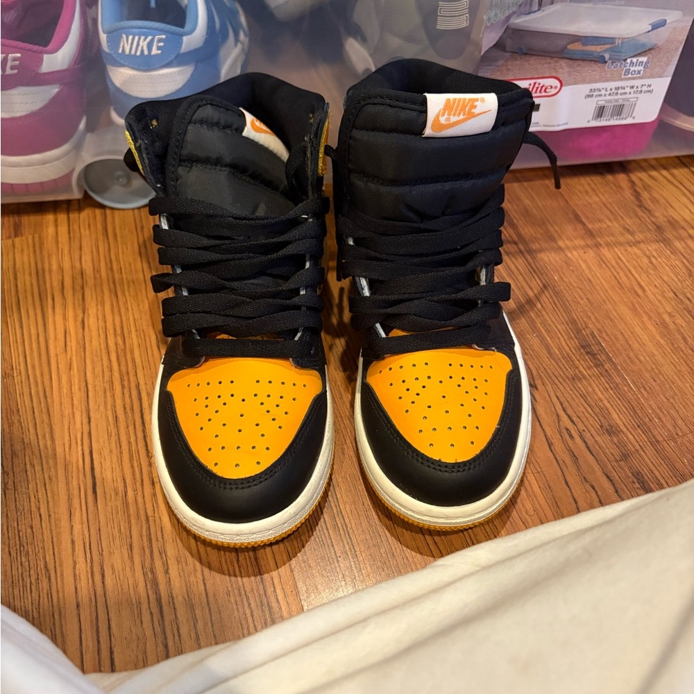 Nike High-Top Sneakers in Black and Orange
